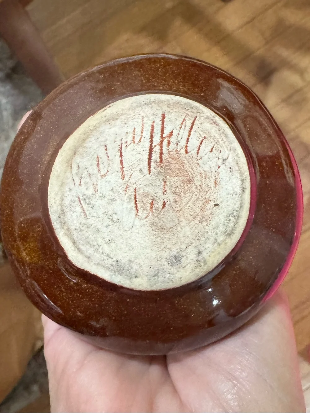 Glaze Pottery Stoneware Bud Vase Signed Brown